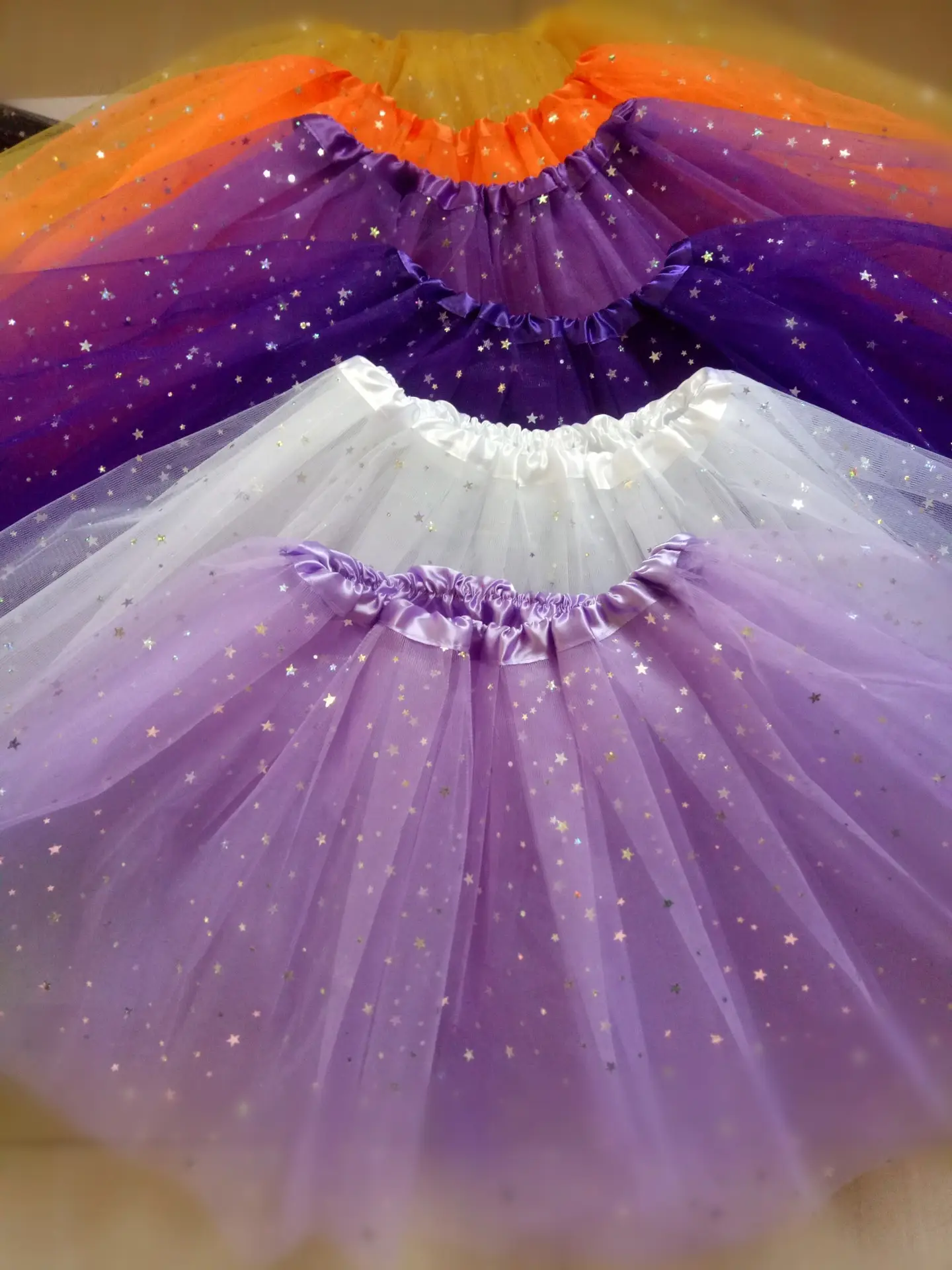 White Star Sequins Mesh Adult Tutu Skirt - Image 17