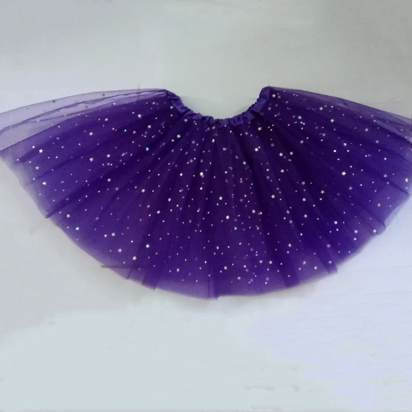 White Star Sequins Mesh Adult Tutu Skirt - Image 7