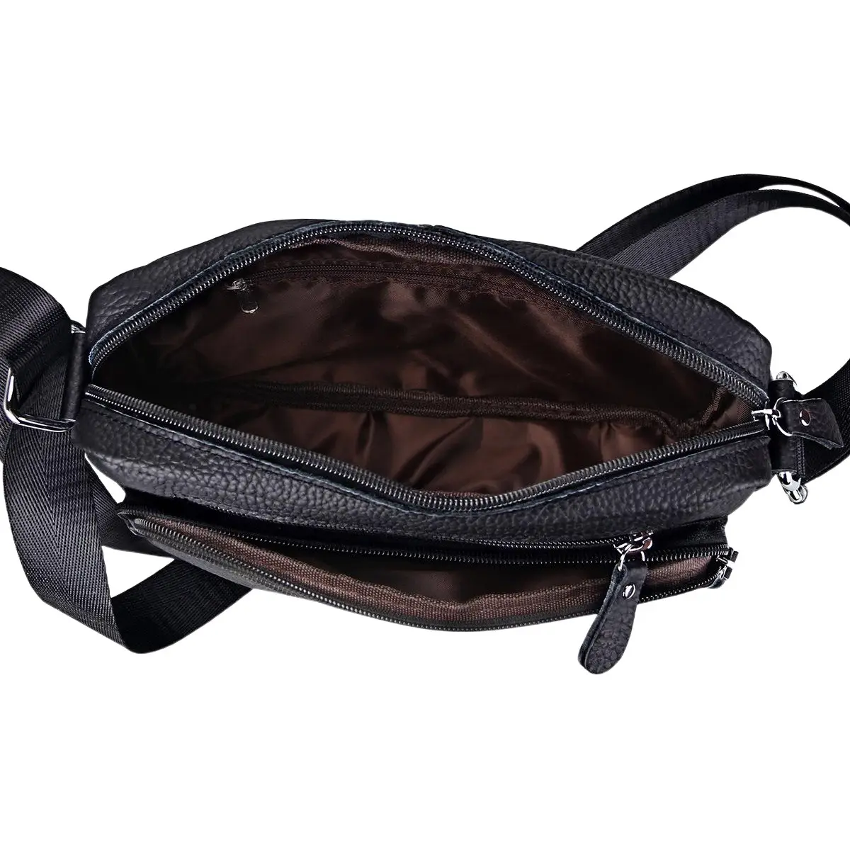 Genuine Leather Women's Shoulder Bag Black Wholesale