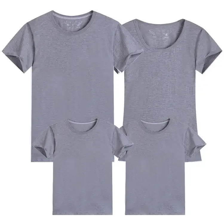 Green Parent-Child Cotton T-Shirt Set Plus Size - Image 6
