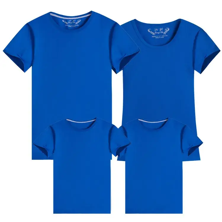 Green Parent-Child Cotton T-Shirt Set Plus Size - Image 10