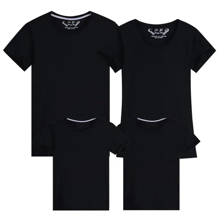 Green Parent-Child Cotton T-Shirt Set Plus Size - Image 4