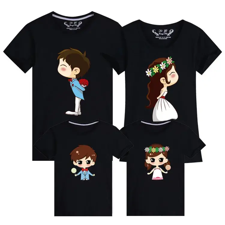 Family 3-Piece Yellow T-Shirt Set for Girls Boys Girls