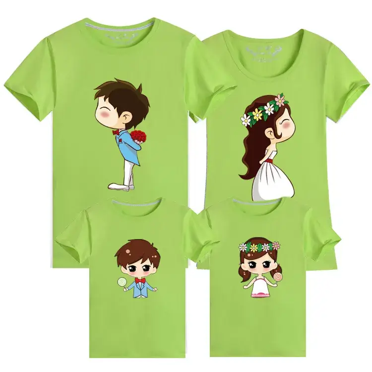 Family 3-Piece Yellow T-Shirt Set for Girls Boys Girls