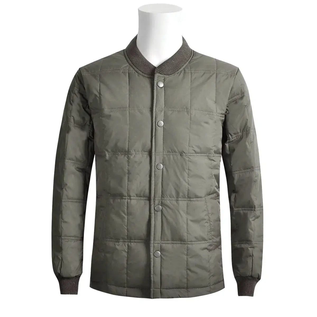 Men's Black Puffer Jacket Winter Warm Thick Long Sleeve - Image 4