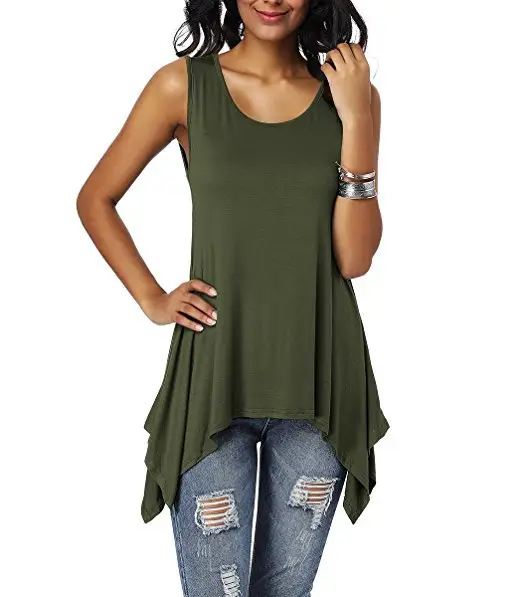 Women's Purple Sleeveless Round Neck T-Shirt Loose Fit — feature 28