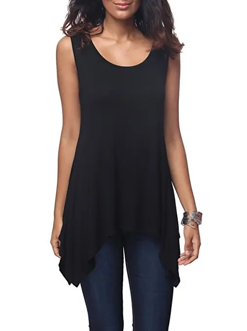 Women's Purple Sleeveless Round Neck T-Shirt Loose Fit