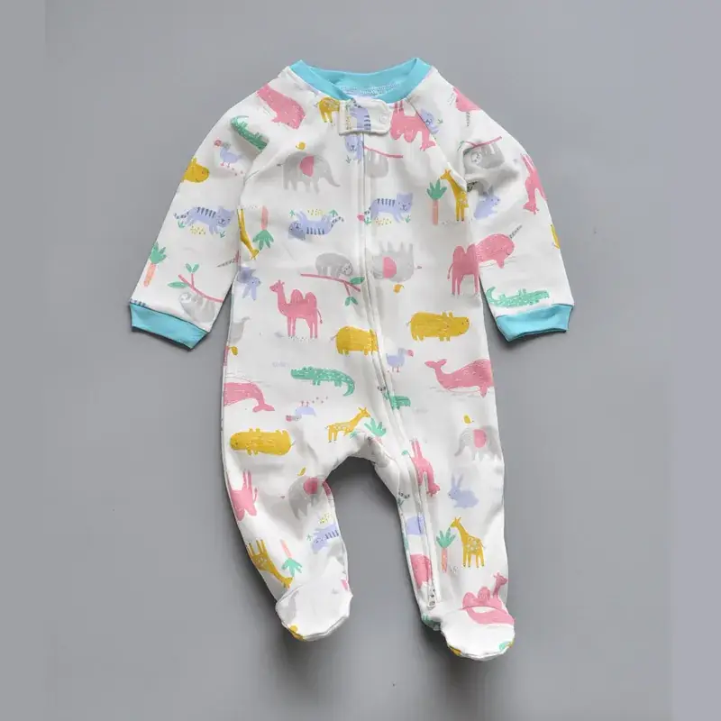 Baby Banana Print Zipper Pajamas Spring Autumn - Image 20