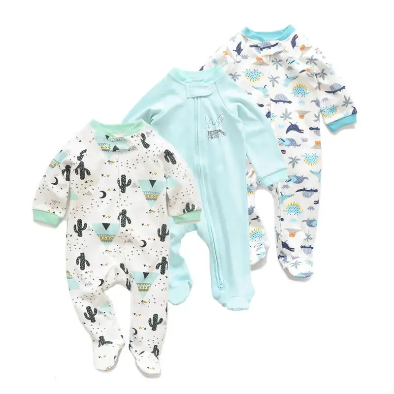 Baby Banana Print Zipper Pajamas Spring Autumn - Image 34
