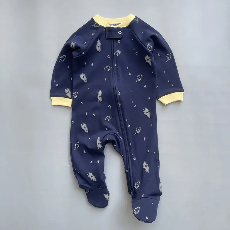 Baby Banana Print Zipper Pajamas Spring Autumn - Image 19