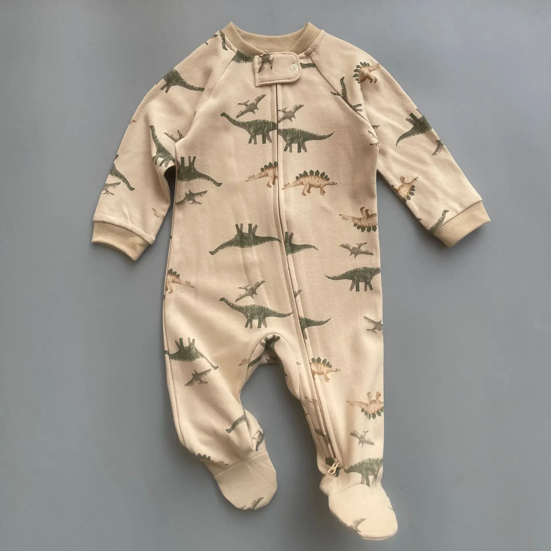 Baby Banana Print Zipper Pajamas Spring Autumn - Image 21