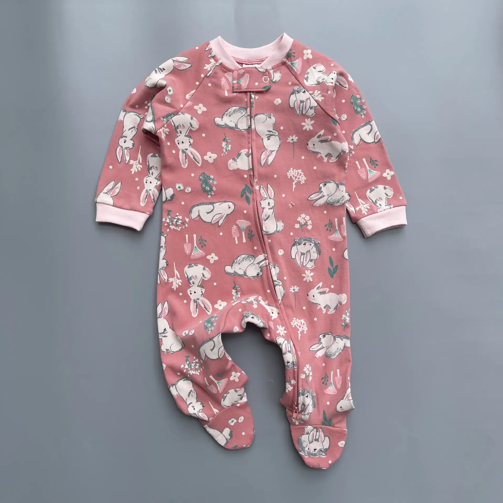 Baby Banana Print Zipper Pajamas Spring Autumn - Image 7