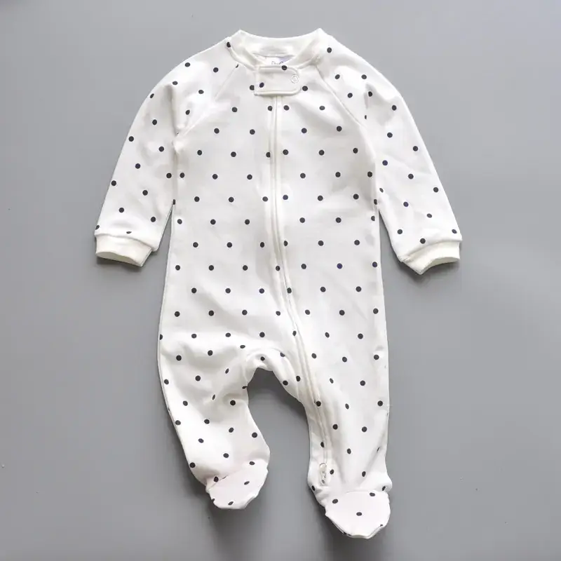 Baby Banana Print Zipper Pajamas Spring Autumn - Image 8