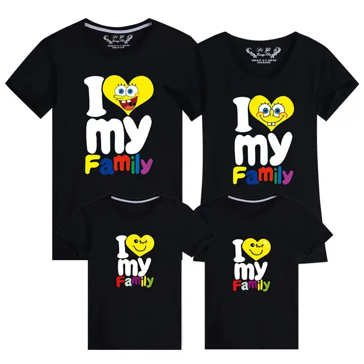 Baby & Child Cotton Family T-Shirt Set Light Blue One-Piece Drop Shipping - Image 4