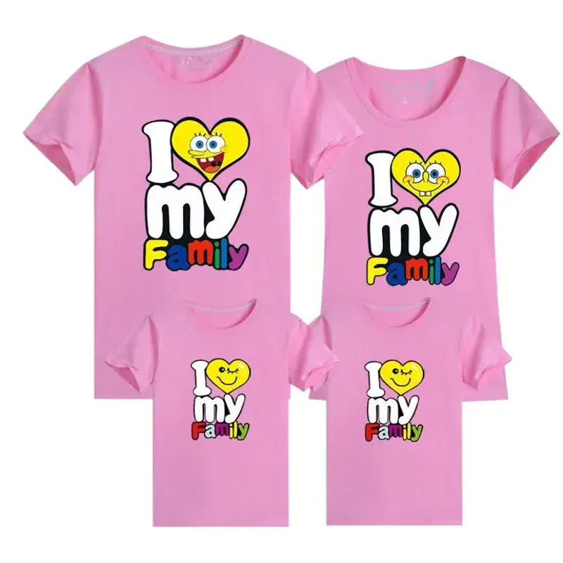Baby & Child Cotton Family T-Shirt Set Light Blue One-Piece Drop Shipping