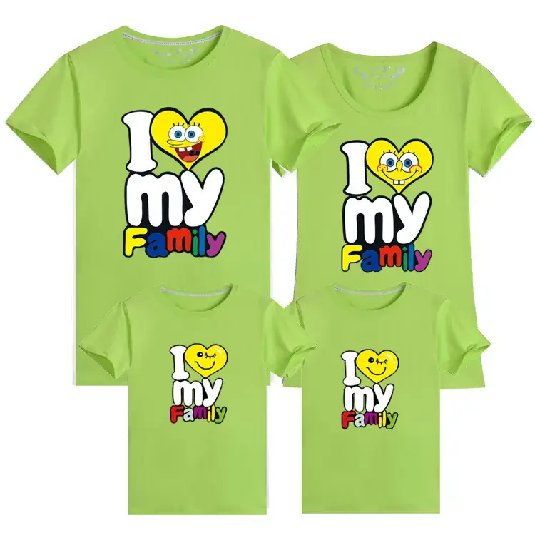 Baby & Child Cotton Family T-Shirt Set Light Blue One-Piece Drop Shipping - Image 8