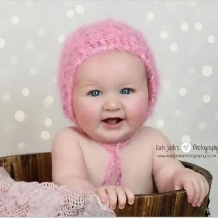 Newborn Baby Hat High-end Mohair Beige 2 Pack