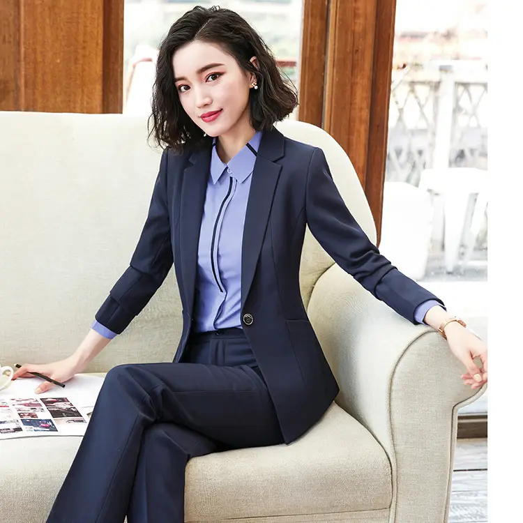 Professional Suit Women's Autumn and Winter Korean Style Suit Work Clothes Fashion Business Dress Elegant Front Desk Work Suit