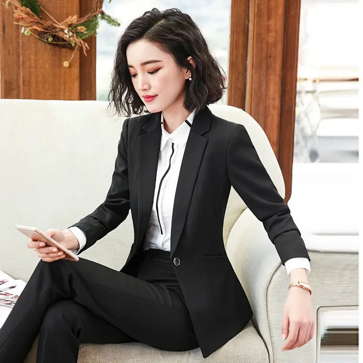 Professional Suit Women's Autumn and Winter Korean Style Suit Work Clothes Fashion Business Dress Elegant Front Desk Work Suit