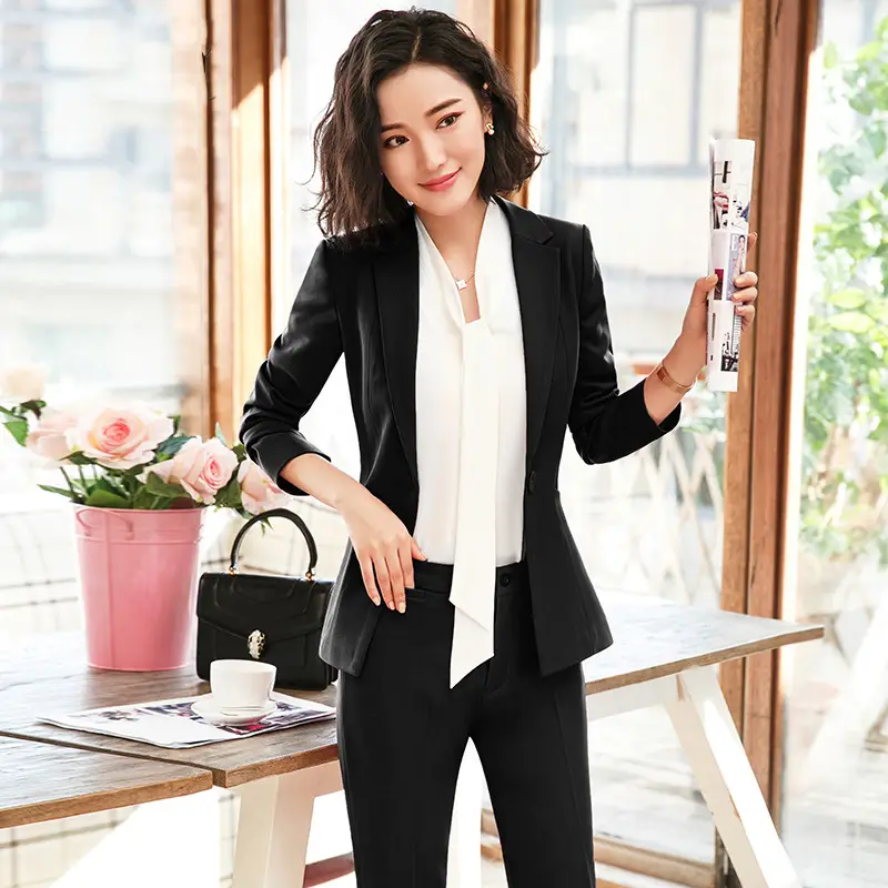 Professional Suit Women's Autumn and Winter Korean Style Suit Work Clothes Fashion Business Dress Elegant Front Desk Work Suit