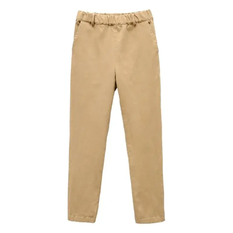 Children's Elastic Khaki Pants for Elementary School Boys