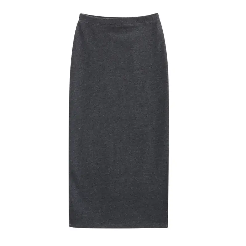 Winter Fleece Lined Black Skirt Large Women - Image 2