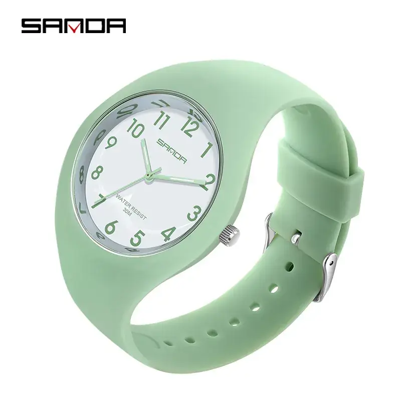 Sanda Women's Pink Jelly Sports Watch