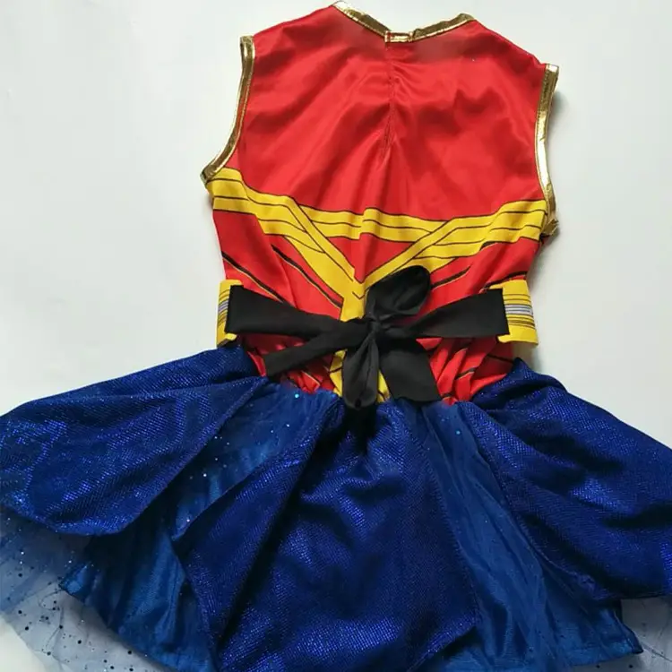 Wonder Woman Kids Costume Red Blue Gold Set - Image 5