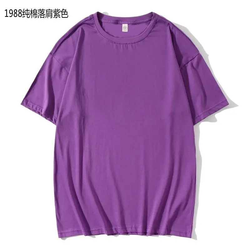 Purple Pure Cotton Loose Fit T-Shirt - Image 9