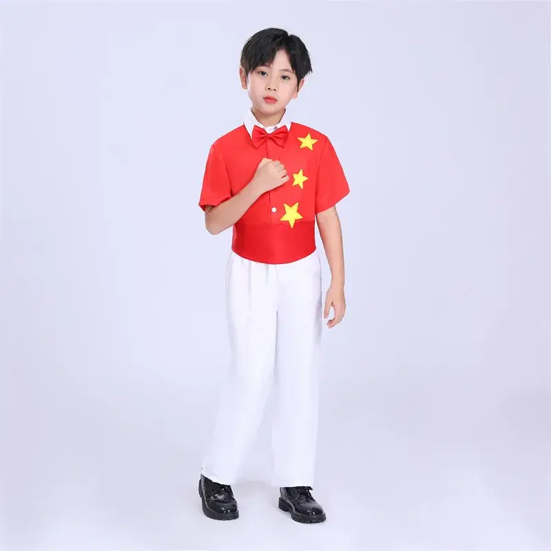 National Day Red Star Shining Dance Kids Churts