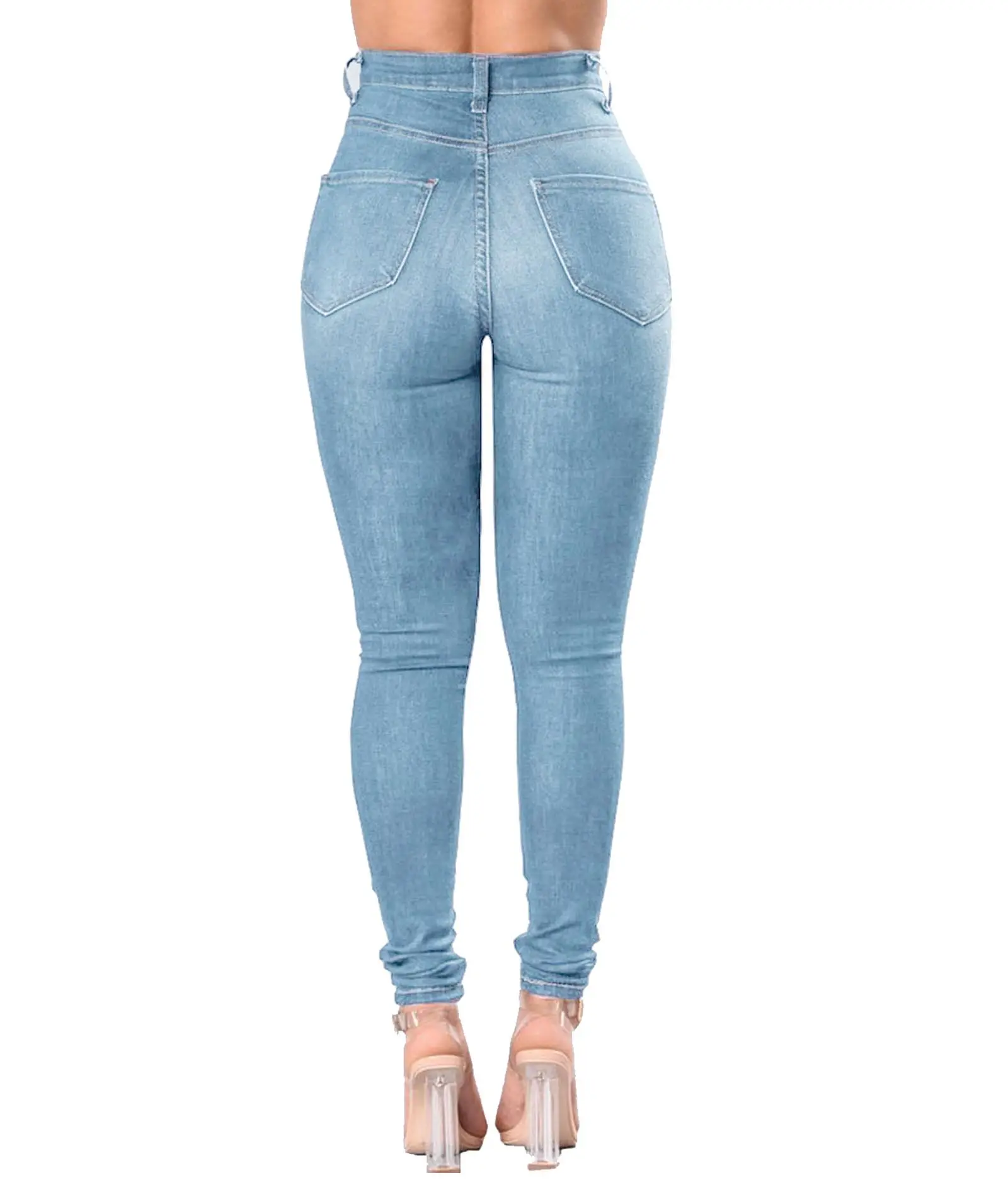 Women Ripped Denim Pencil Pants Special Promotion — feature 14