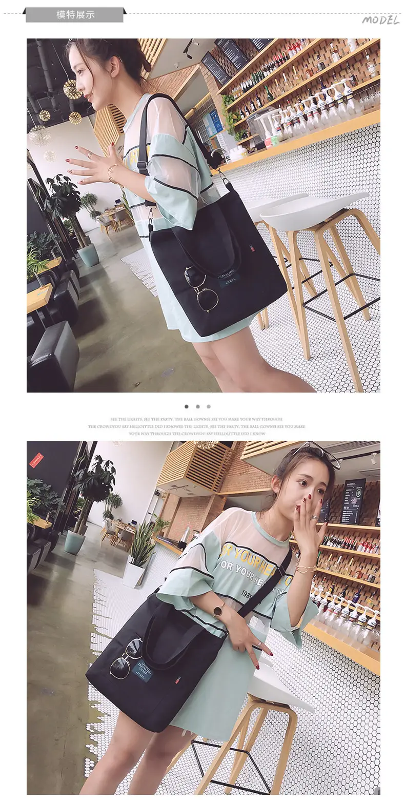 Yellow Canvas Shoulder Bag with Detachable Strap — feature 6