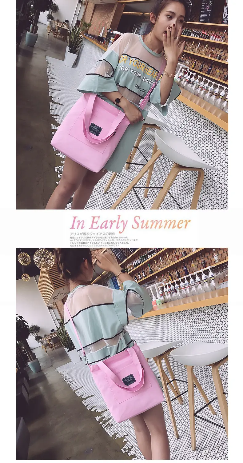 Yellow Canvas Shoulder Bag with Detachable Strap — feature 9