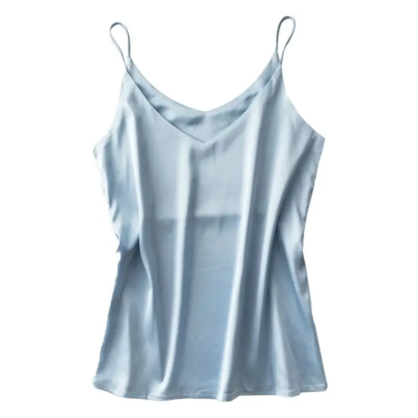 White V-Neck camisole inner wear imitation silk loose fit