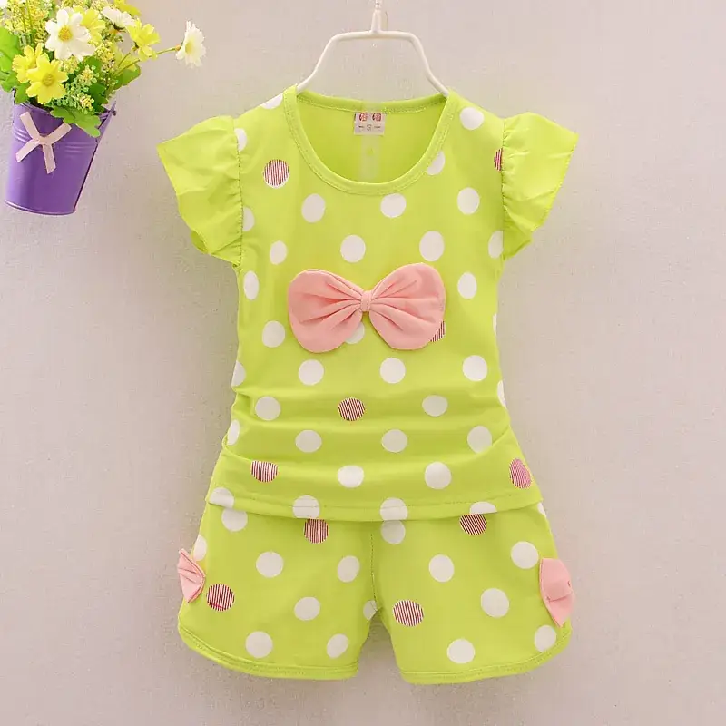 Pink Polka Dot Baby Suit 0-4Yr Korean Style