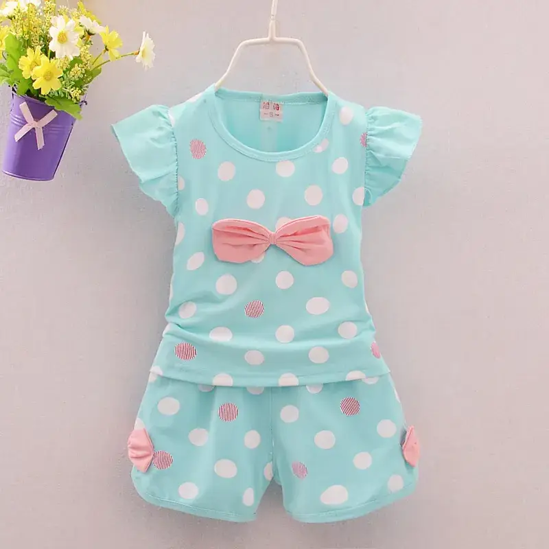Pink Polka Dot Baby Suit 0-4Yr Korean Style