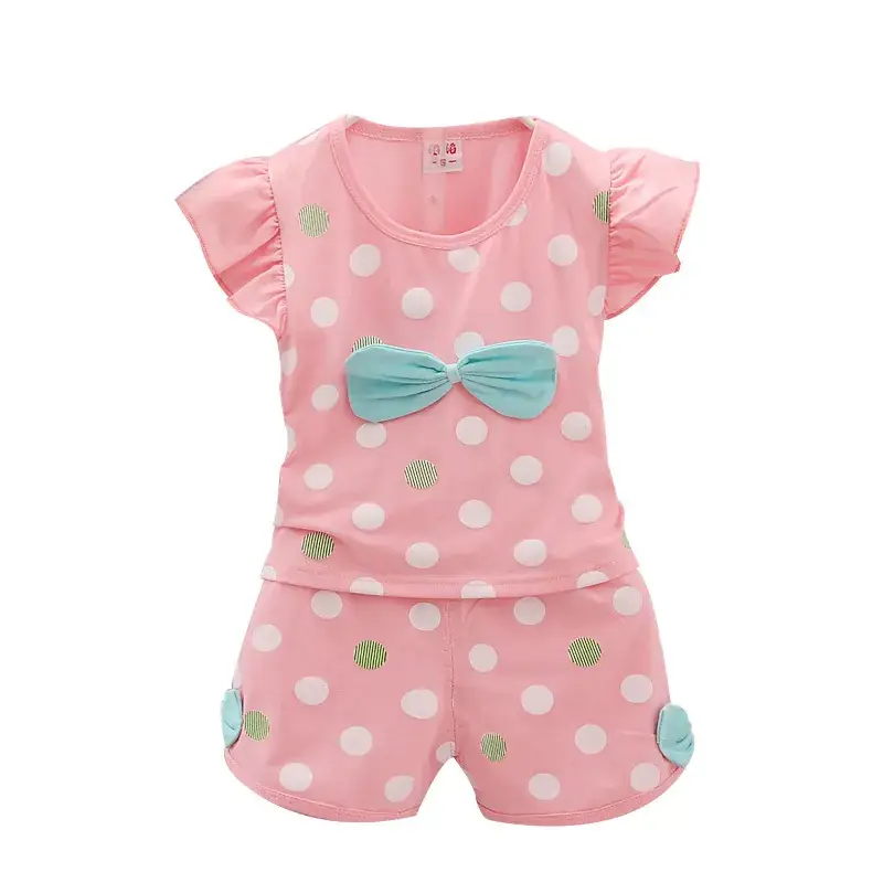 Pink Polka Dot Baby Suit 0-4Yr Korean Style