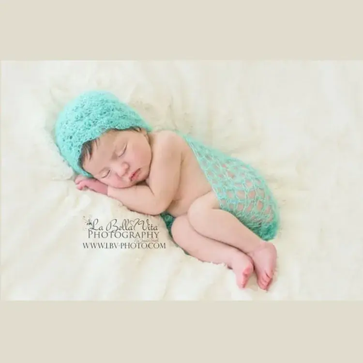 Pink High-End Mohair Props for Baby Studio Photography