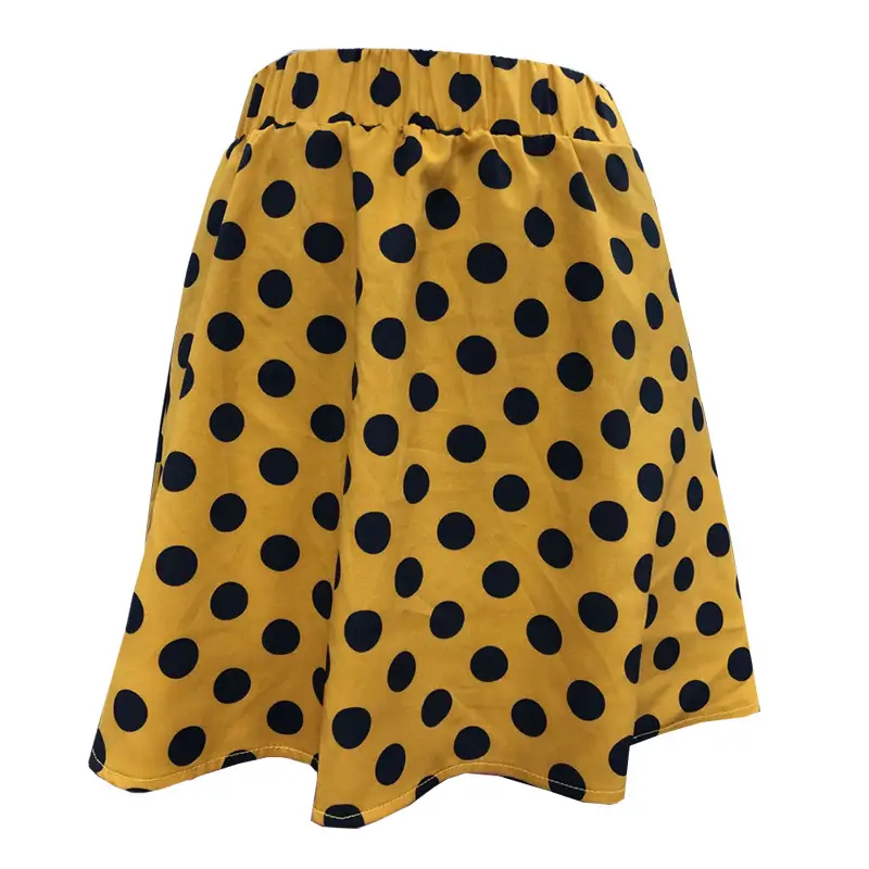 Women's Elastic Waist Mini Polka Dot A-Line Skirt - Image 5