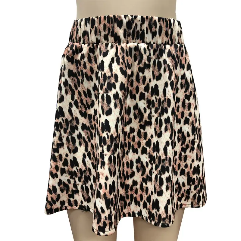 Women's Elastic Waist Mini Polka Dot A-Line Skirt - Image 7