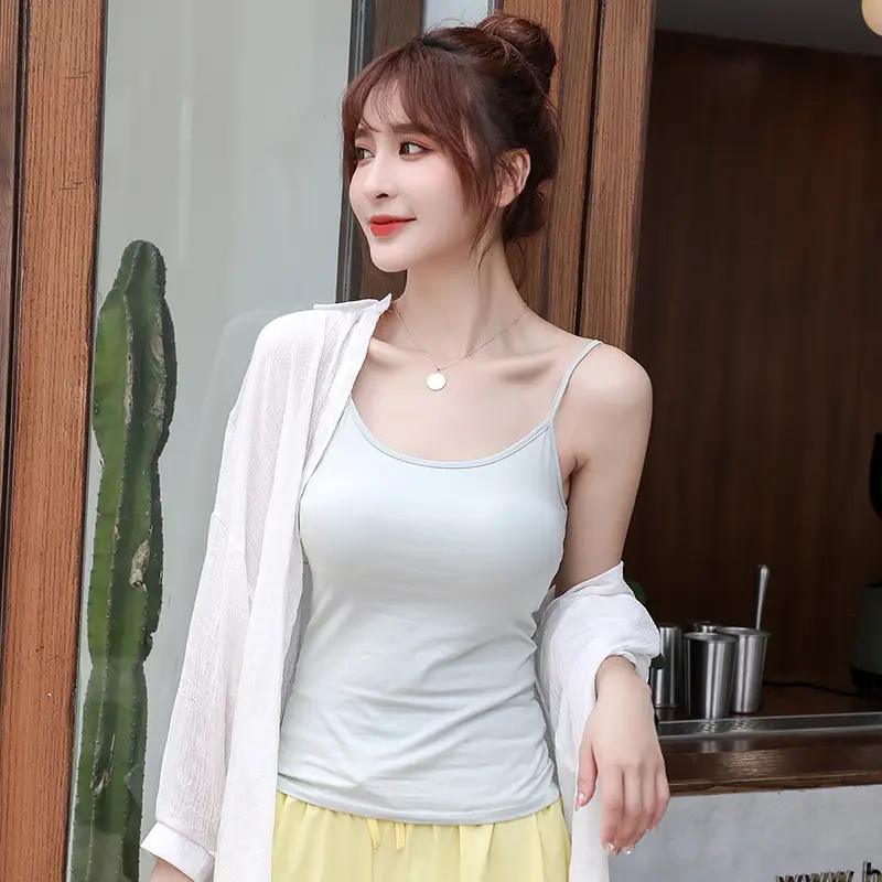 2025 Summer O'Dell Cotton Camisole White Slim Fit - Image 7