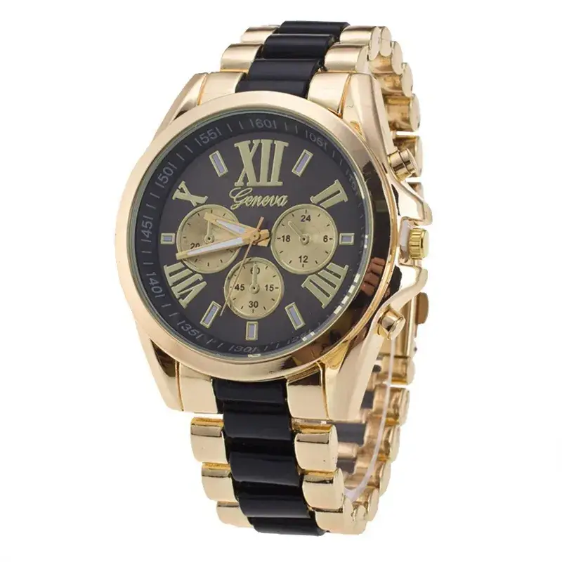 Golden 3-View Chronograph Watch for Women - Image 3