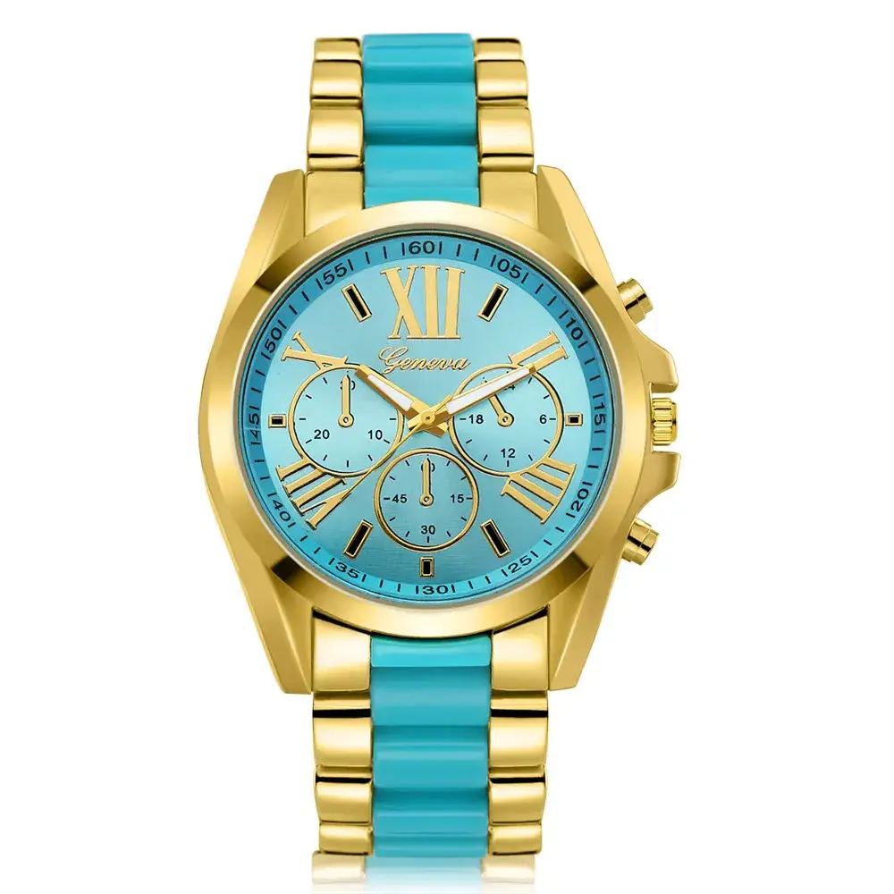 Golden 3-View Chronograph Watch for Women - Image 5