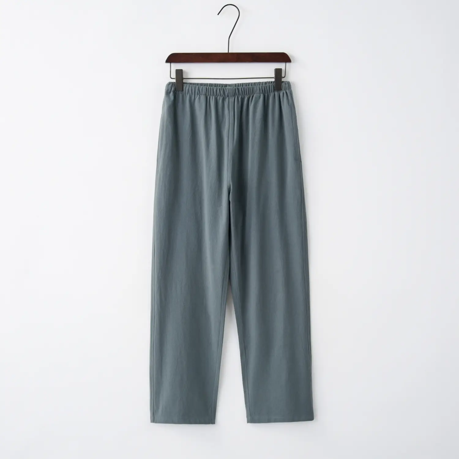 Men's Grey Cotton Loose Pants Casual Taiji Pants - Image 7