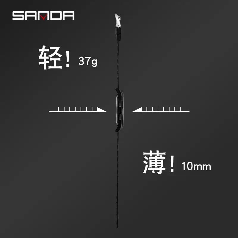 Sanda Digital Watch Black Mesh Band Waterproof Sports Wear - Image 12