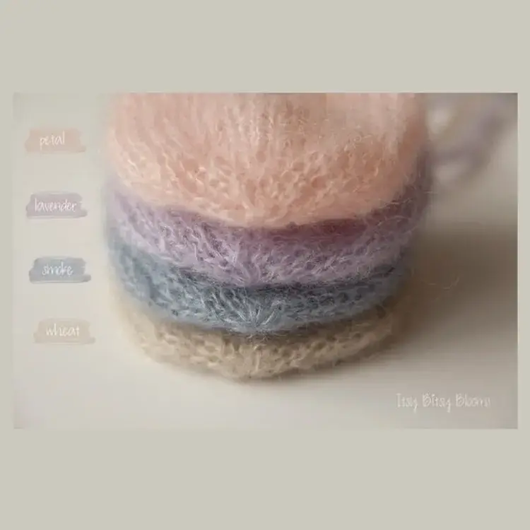 High-End Green Mohair Props Hat for Baby Studio Photography