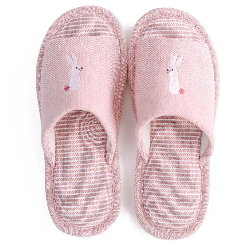 Family of Three Home Indoor Spring Summer Autumn Couples Home Non-slip Flooring Children Women Four Seasons Cotton Slippers Men