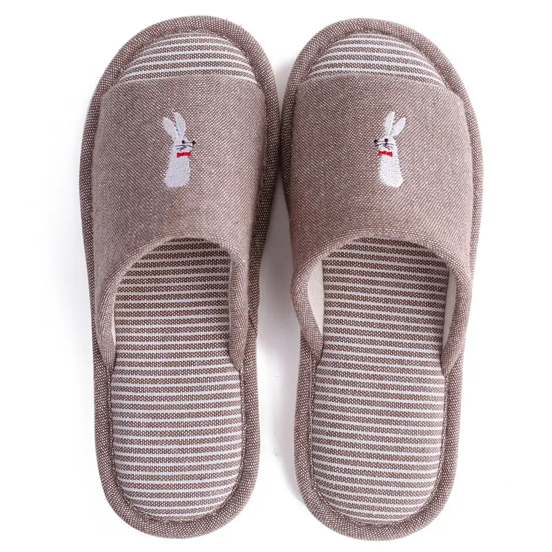 Family of Three Home Indoor Spring Summer Autumn Couples Home Non-slip Flooring Children Women Four Seasons Cotton Slippers Men
