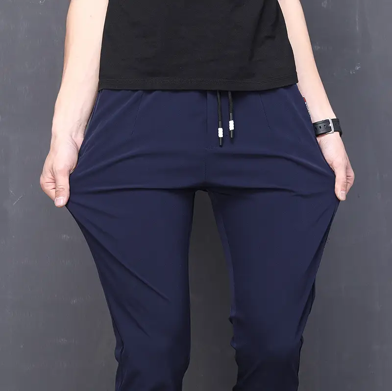Men's Slim Fit Black Sports Pants 2022 New - Image 5