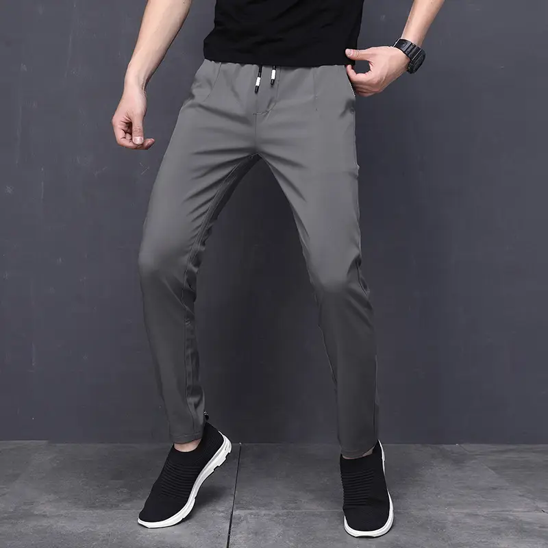 Men's Slim Fit Black Sports Pants 2022 New - Image 6